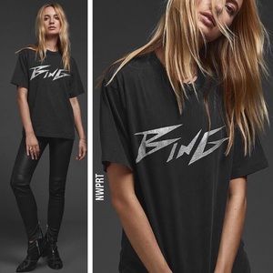 ANINE BING Glitter Sparkle Vintage Tee T-Shirt XS
